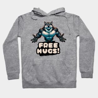 Free Hugs From A Furry Anthro Werewolf Hoodie